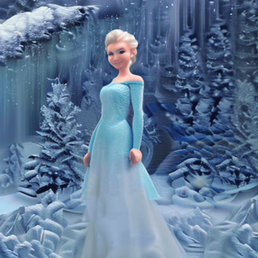 AI generated: Elsa from Disney Live series, (detailed stunning snow environment), cinematic, cover art, full body,...