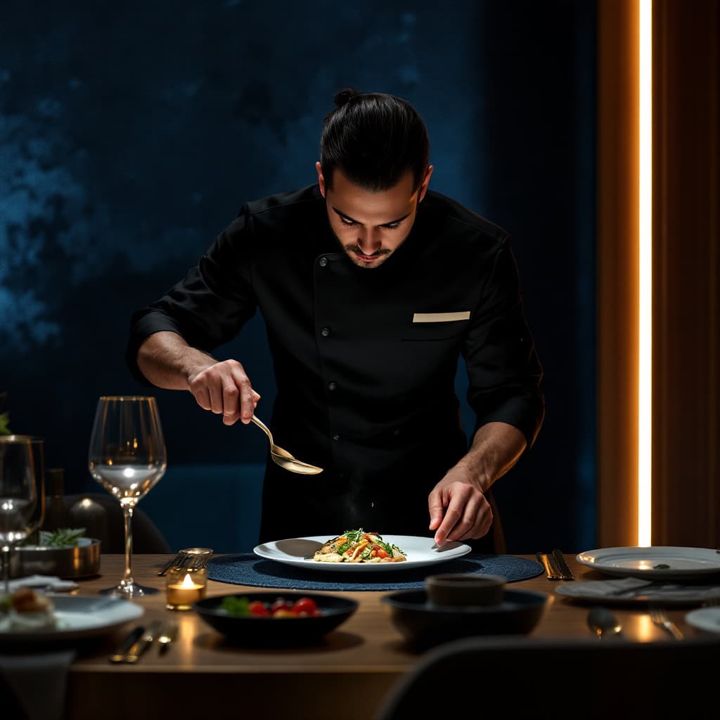 AI generated: PROGETTO: “Nexi Heritage Circle” – luxury private dining experience
# PALETTE: deep midnight blue, a...