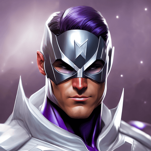 AI generated: ((extreme detail)),(ultra-detailed), create a superhero named Orion. Orion is male, he has messy bro...