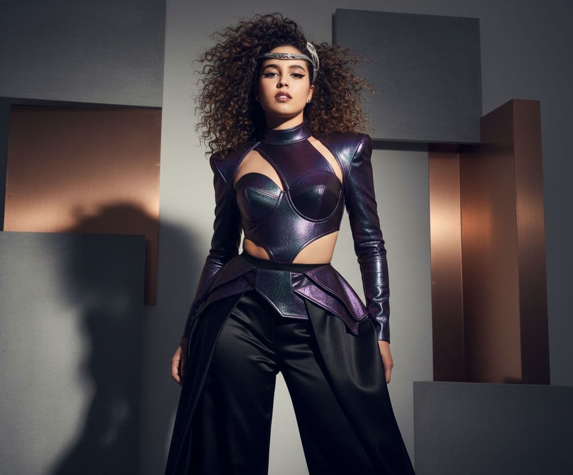 AI generated: fashion editorial photograph, woman, shot on a Canon EOS 5D Mark IV --chaos 75 --ar 1:2 --profile rs...