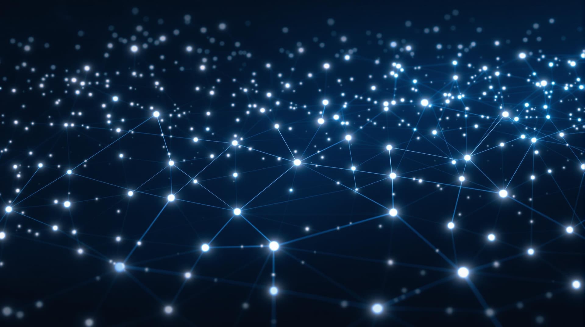 AI generated: A digital artwork featuring a network of interconnected nodes forming a grid-like pattern. The nodes...