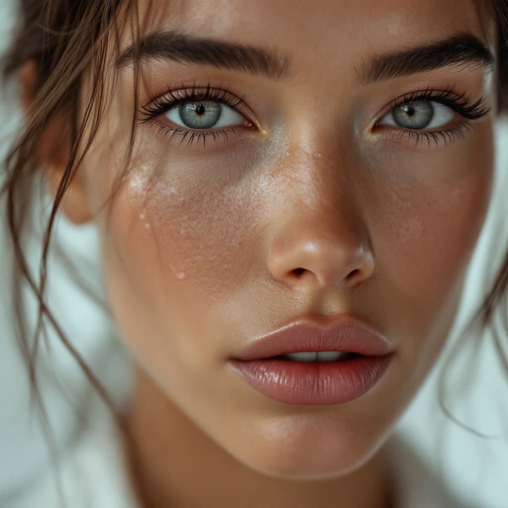 AI generated: close-up of a stunning fashion model, ultra-realistic portrait, shot on a Sony A7III, high quality -...