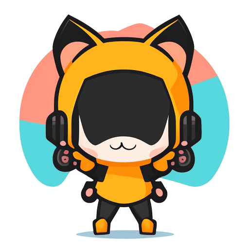 AI generated: Imagine, A cute mascot for a gaming company, simple, vector, flat design