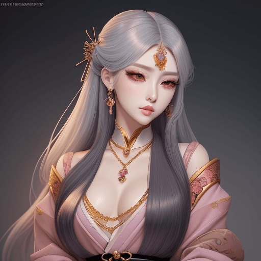 AI generated: Woman beauty, manhwa style, a lot of details, good detailing, beautiful makeup, jewelry, crystal and...