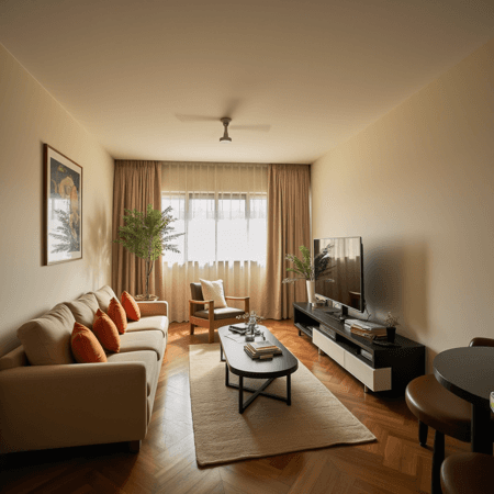 CTAI-Apartment with minimalist interior style