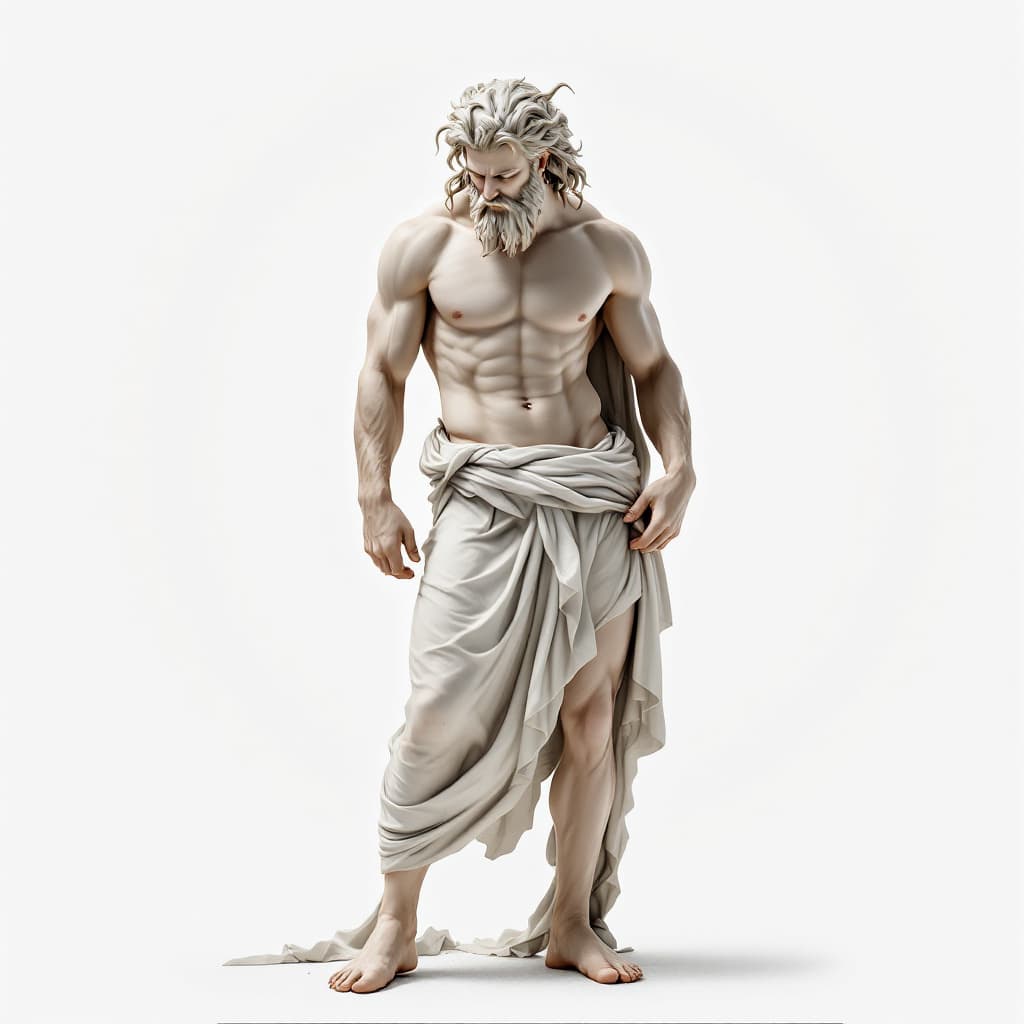 AI generated: Greek God Zeus with his pants down