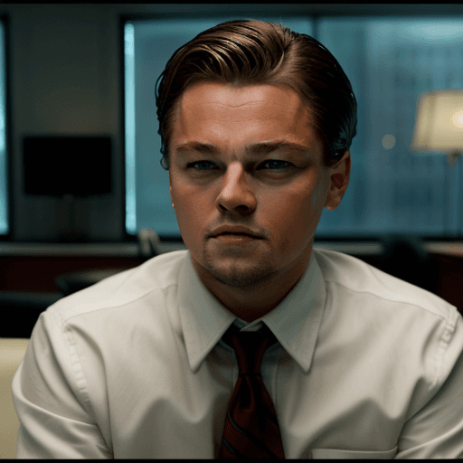 AI generated: Hyper realistic leonardo dicaprio in wolf of wall street 