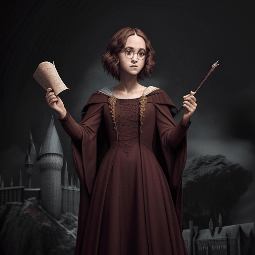 AI generated: "Crie uma imagem detalhada e realista de Harry Potter montado em um grifo. Harry deve estar vestido ...