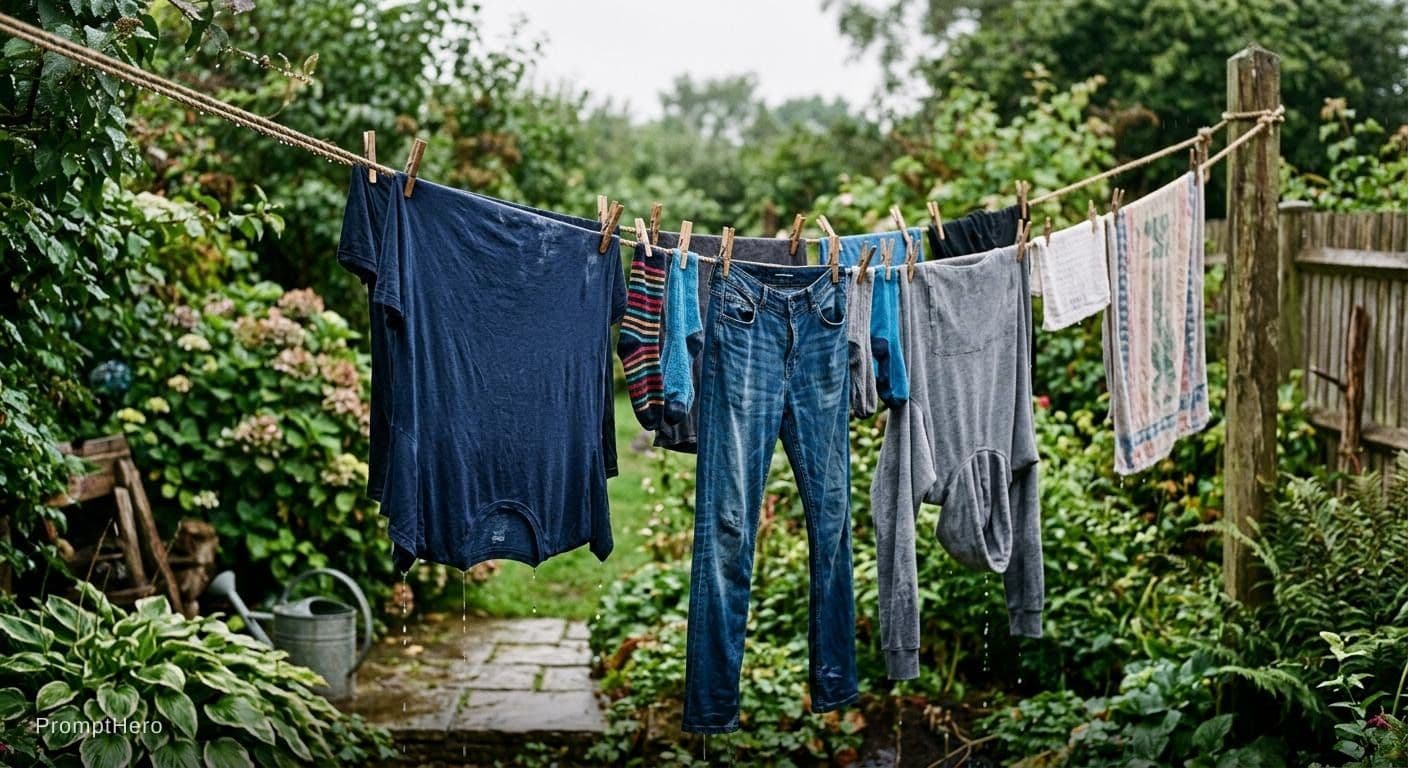 AI generated: wet clothes