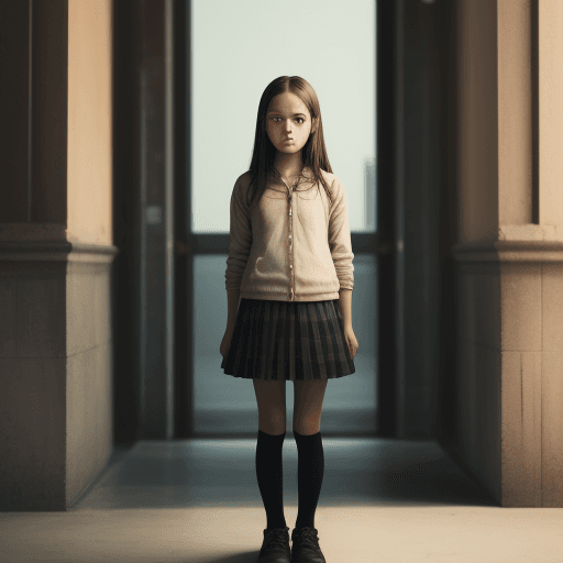 AI generated: girl, standing