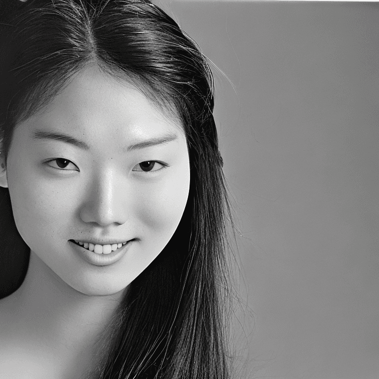 AI generated: Photo of a 20 year old Korean woman with long hair