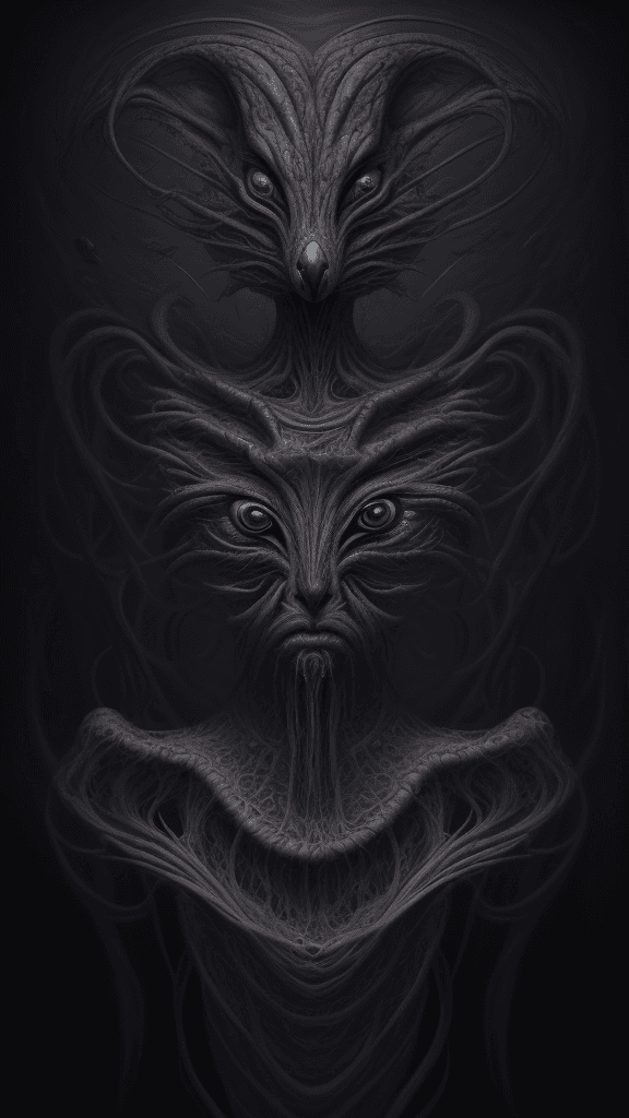 AI generated: surreal portrait surrealism art style
creature art in an expressionistic style surrealist performanc...