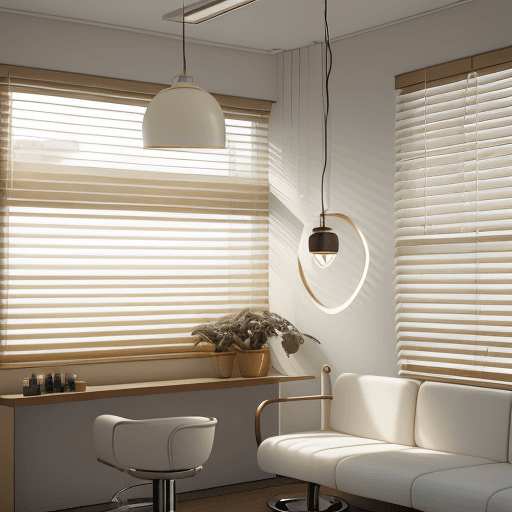 AI generated: 8K, very details, hyperrealism, in the hair salon – flat view of the hair salon through the window b...