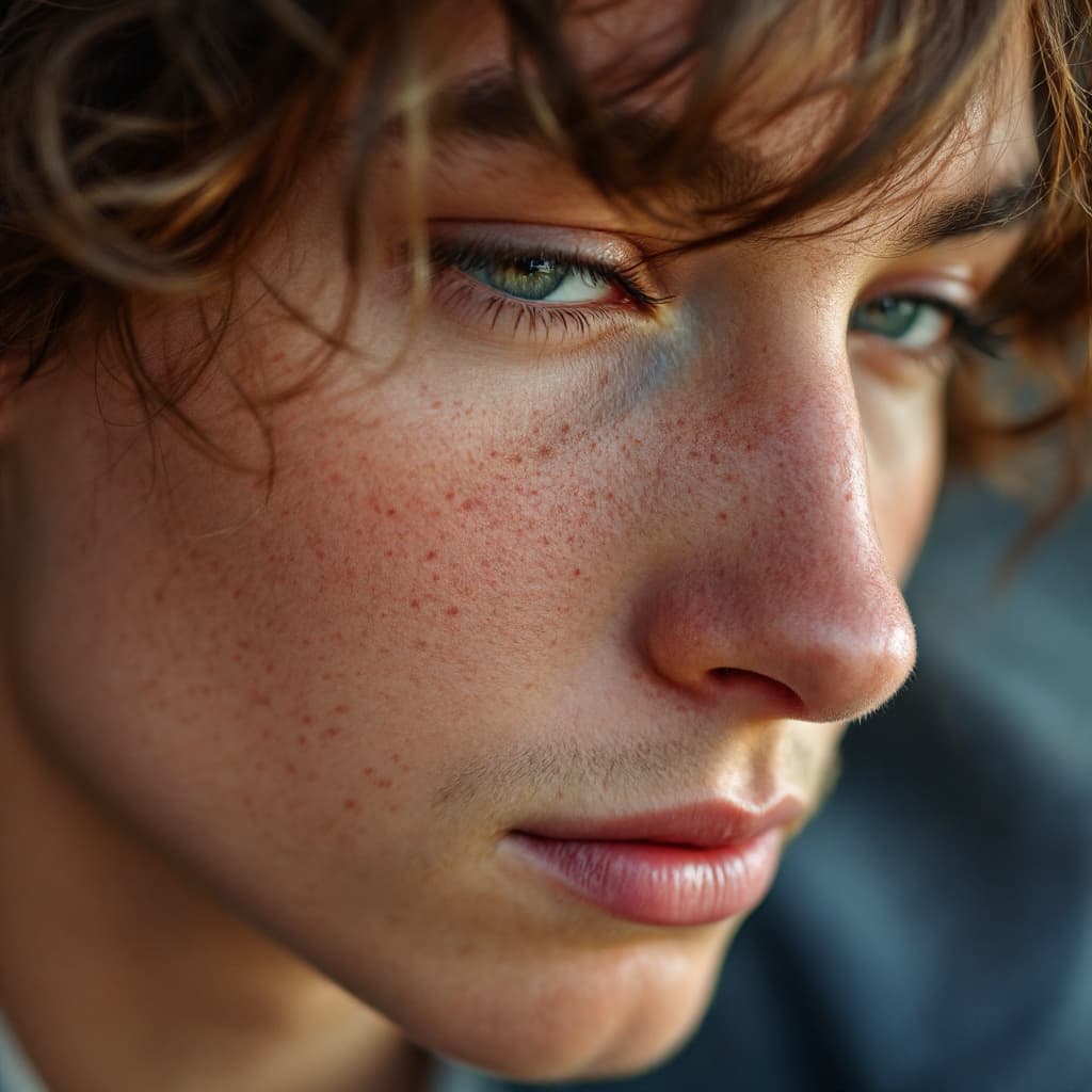 AI generated: a close up of 23 year old
