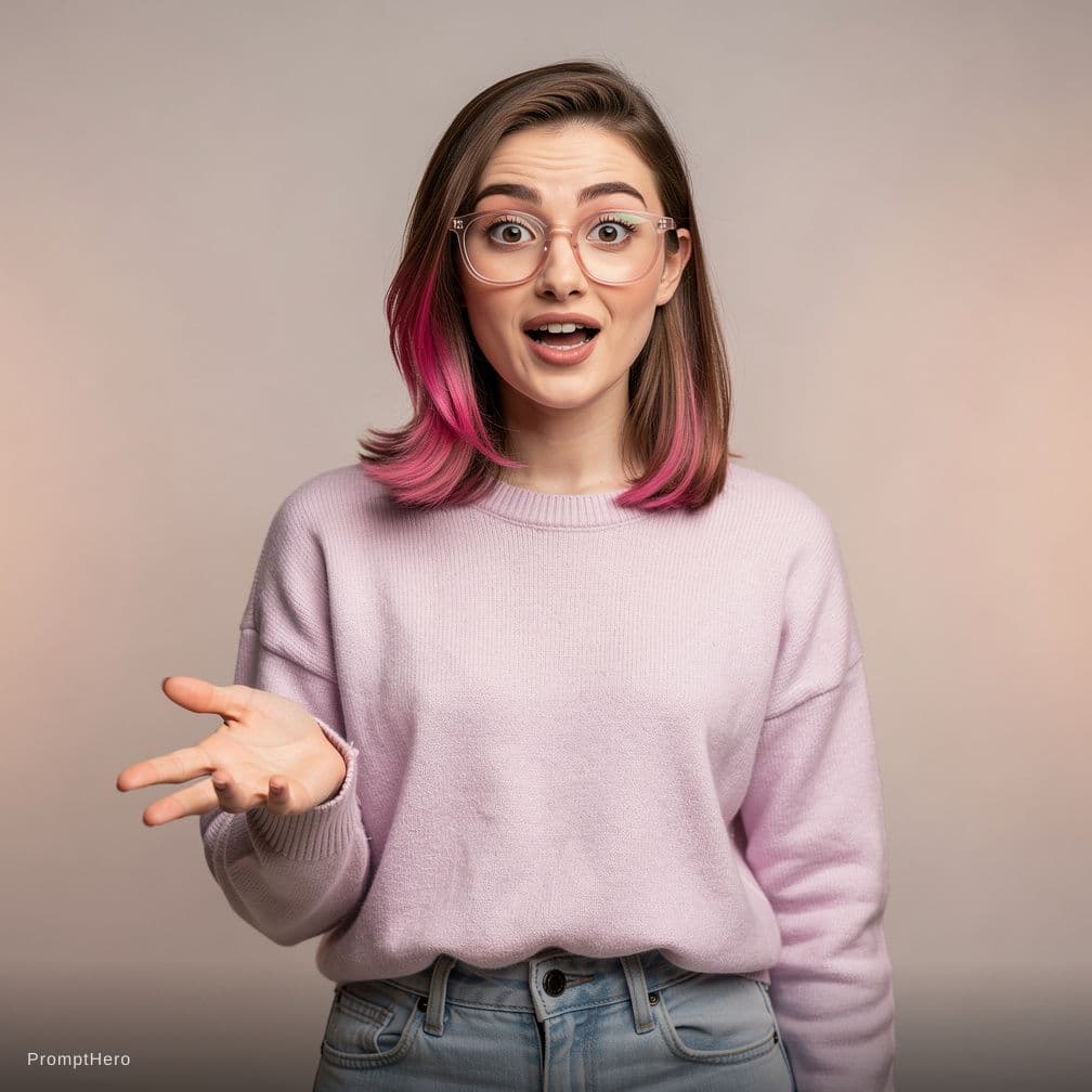 AI generated: Visually, she presents as a young adult woman with a slim build and a very expressive, camera-friend...