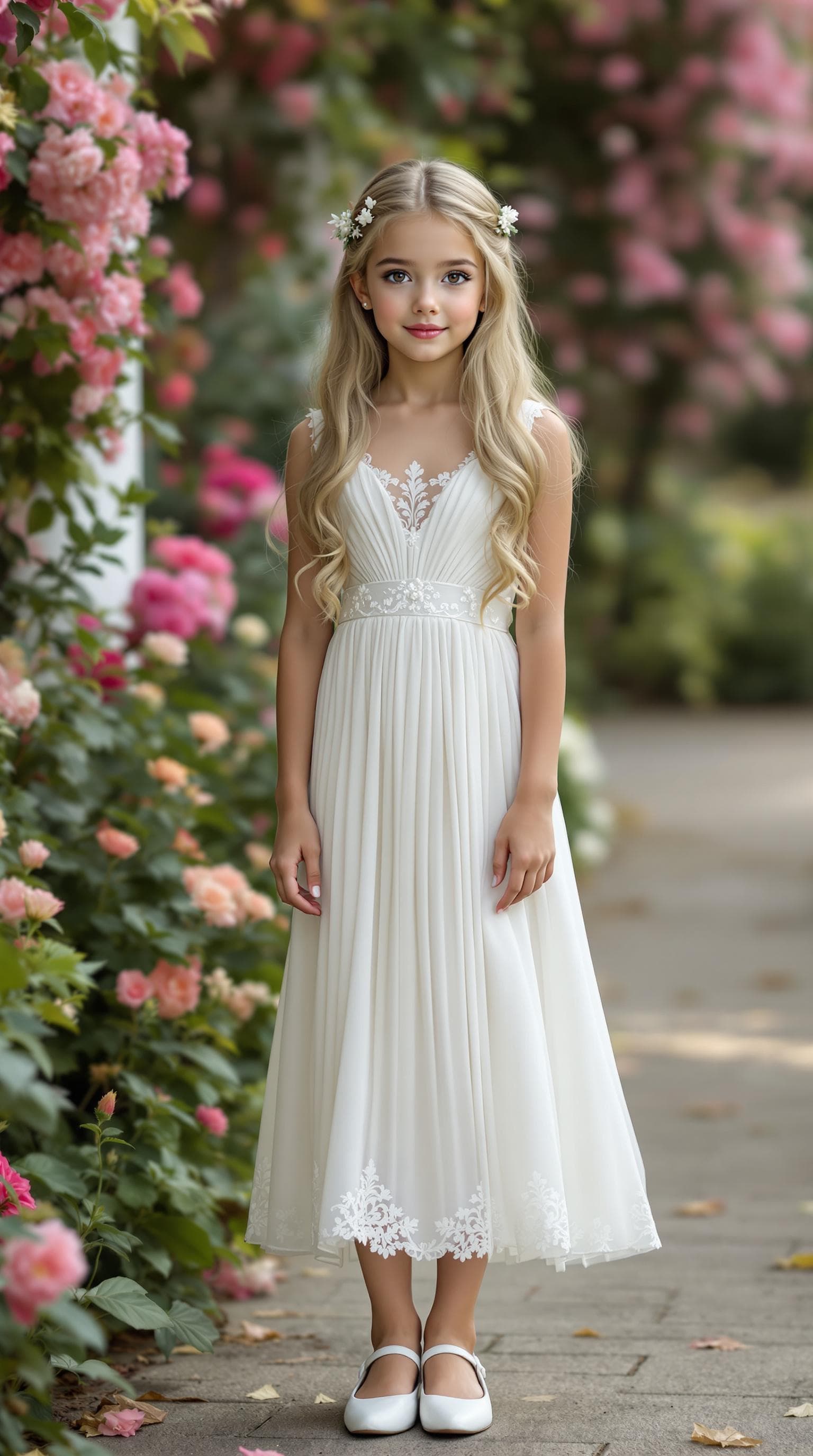 AI generated: a professional photo of a exceptionally of the most beautiful girl in the world (age 11) (masterpiec...
