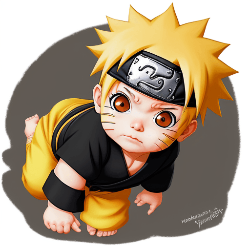 AI generated: baby cute, naruto character
