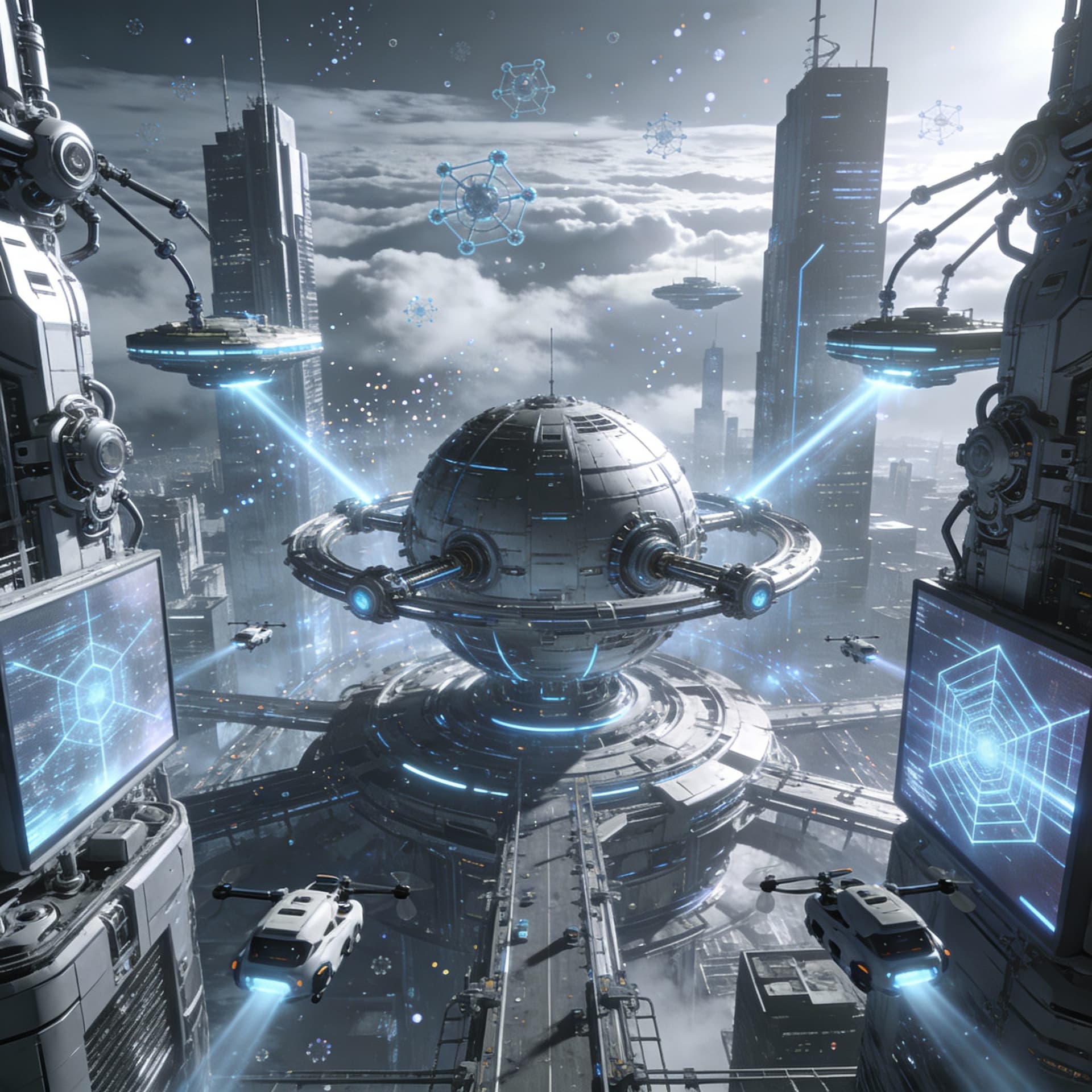 AI generated: Create a vision of humans becoming robots—the Evolution of humanity becoming immortal by becoming ma...