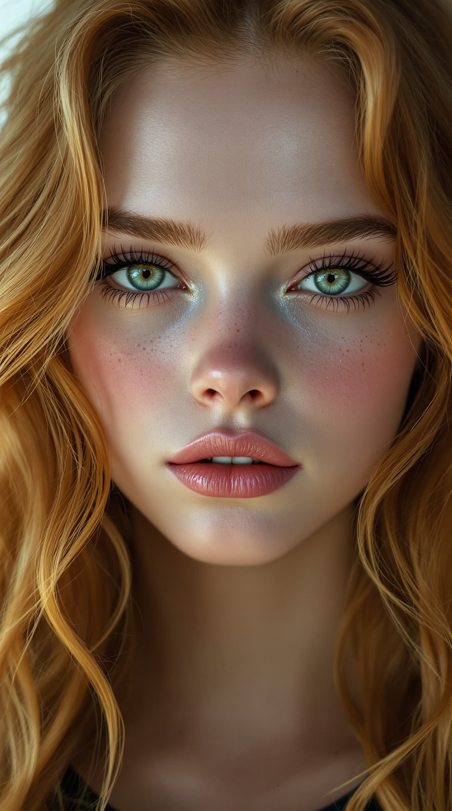 AI generated: A professional hyper-realistic portrayal of Elle Fanning, embodying the ethereal beauty, viewing ful...