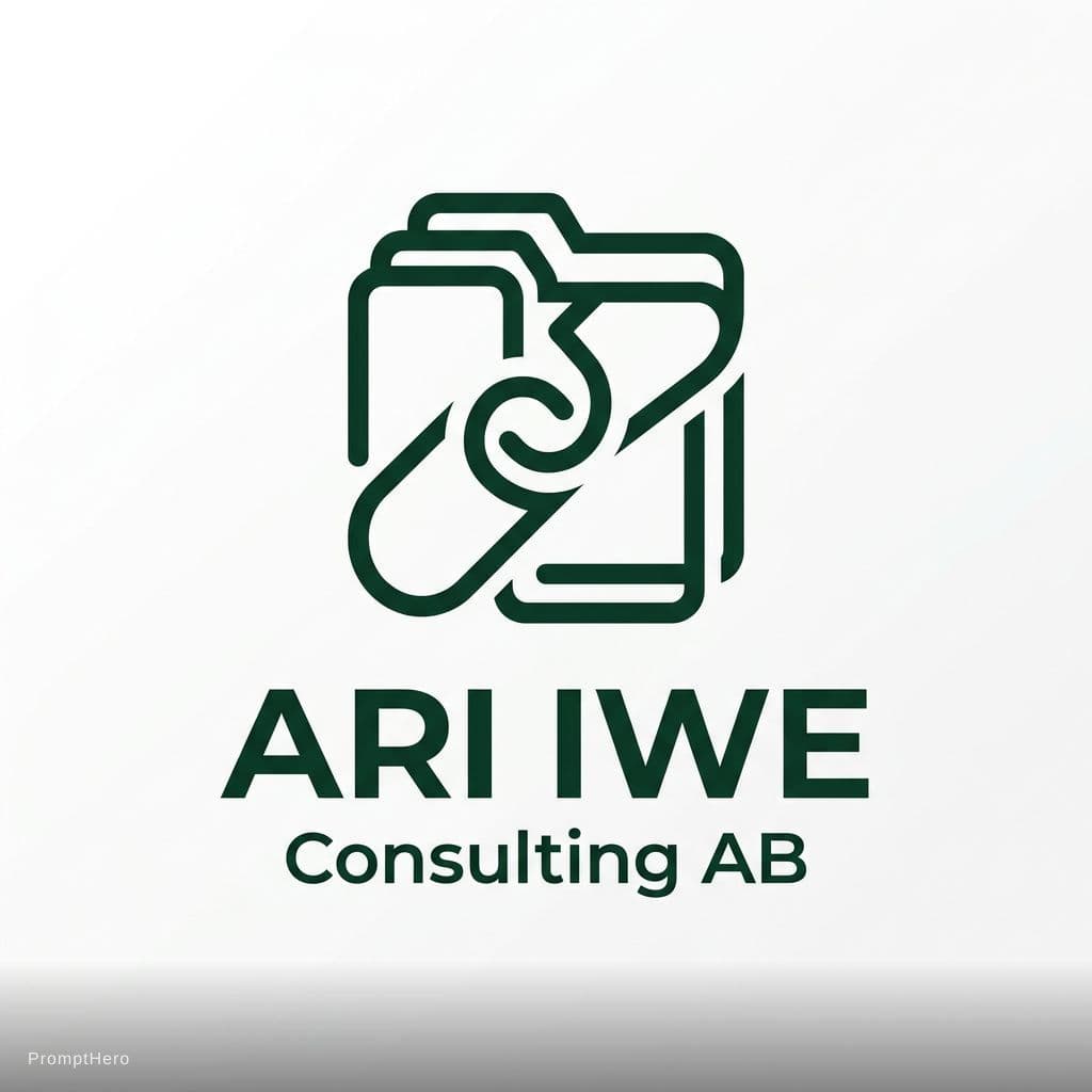 AI generated: ARI IWE Consulting AB icin sirket logosu lazim. buna gore benzer logolardan feyz alaraka tasarlar mi...