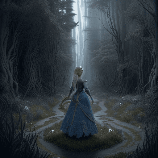 AI generated: Epic magical scene in a fantasy Landscape, Insane detailed different full body image , in different ...