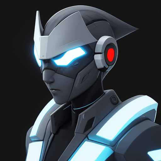 AI generated: "Generate a highly detailed and photorealistic digital portrait of a protogen character's head and v...