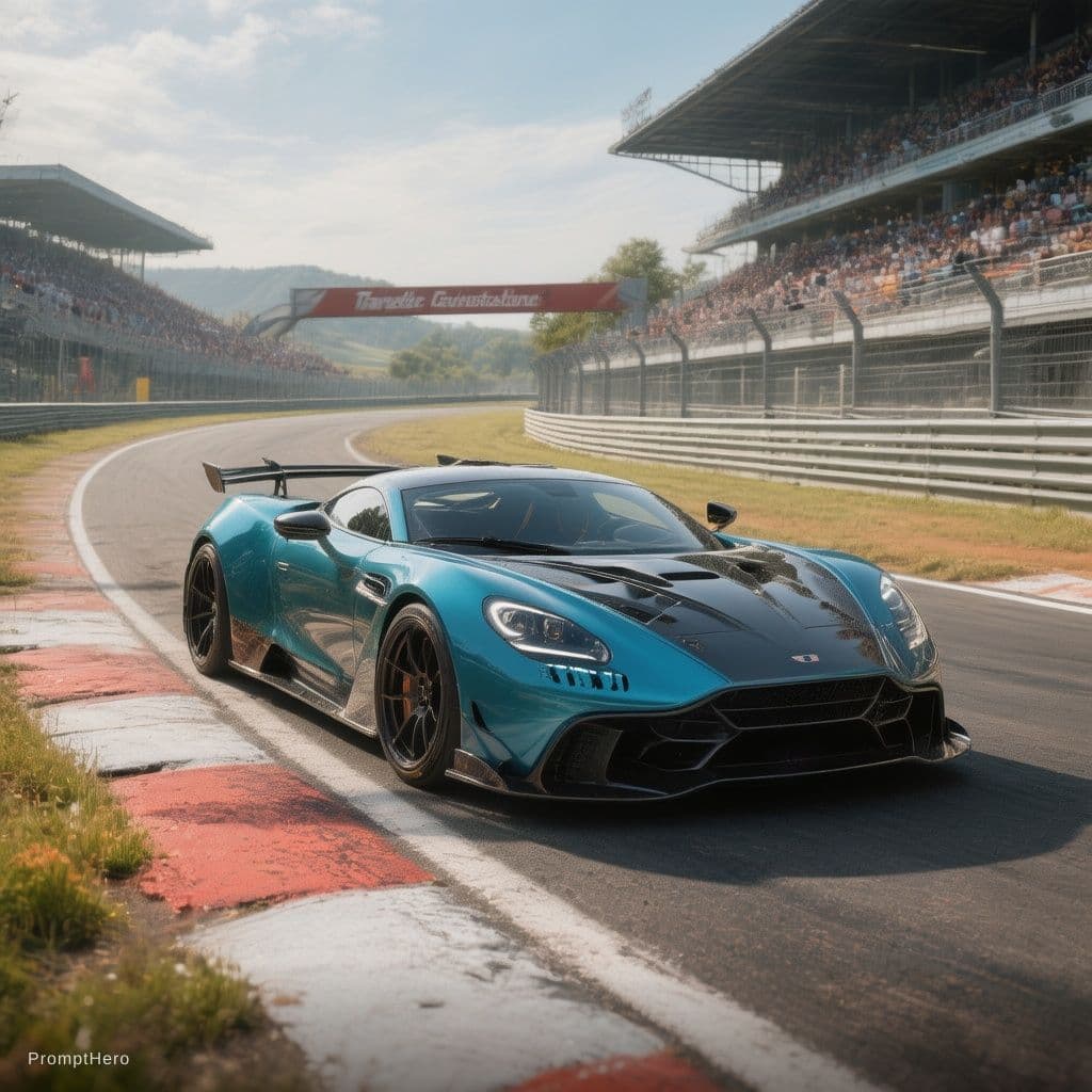 AI generated: sport car on a race track