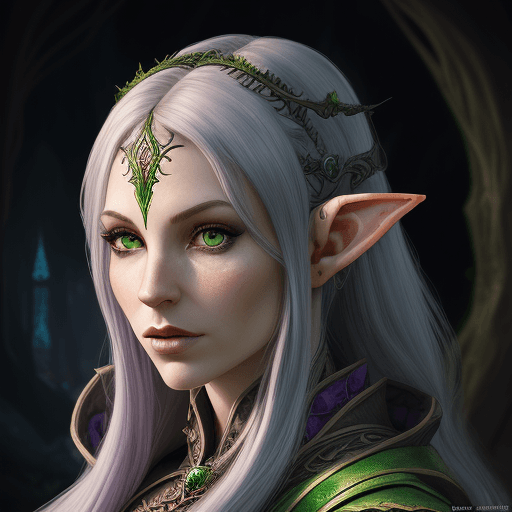 AI generated: portrait of fantasy woman, fantasy concept art portrait, a portrait of an elf, character art portrai...