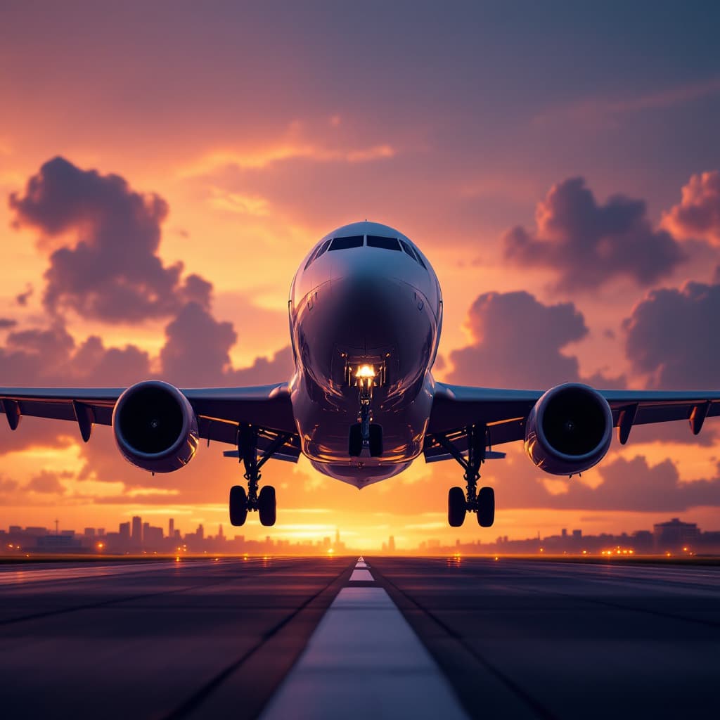 AI generated: A photorealistic image of an Airbus A343 landing at Jomo Kenyatta International Airport (JKIA). The ...