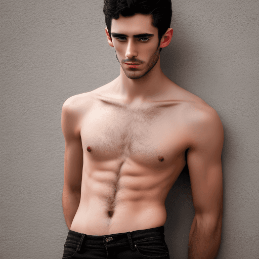 AI generated: photography taken by canon eos r5, stunning full body, nude, show penis, perfect penis, male, handso...