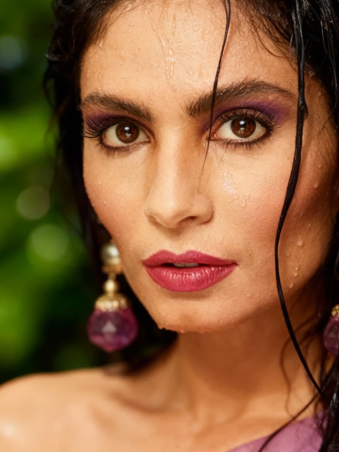 AI generated: {
  "subject": {
    "type": "female model",
    "expression": "pink bold lips",
    "eyes": {
...