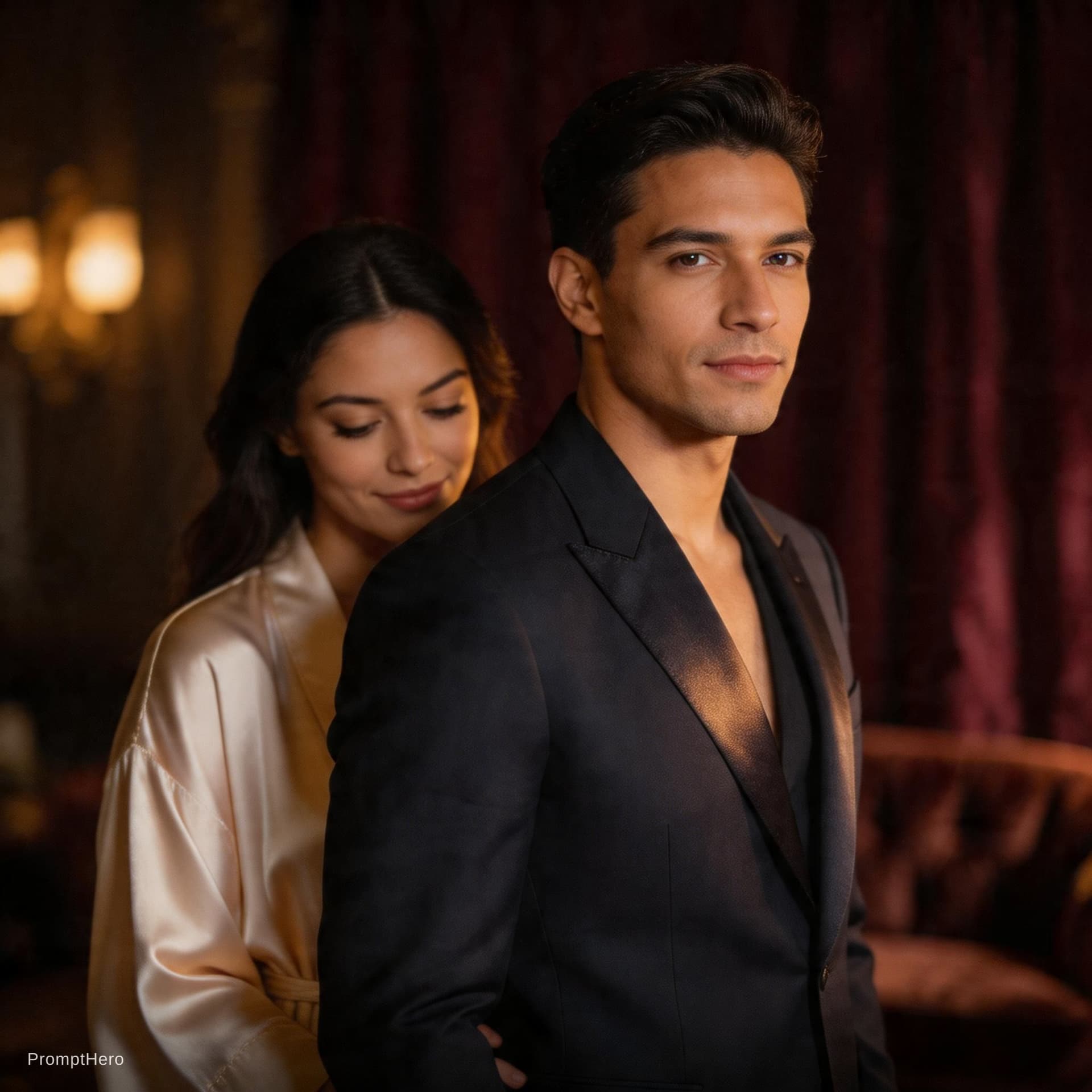 AI generated: Cinematic editorial photoshoot of a well-dressed, confident gentleman with light brown (fair Latino)...