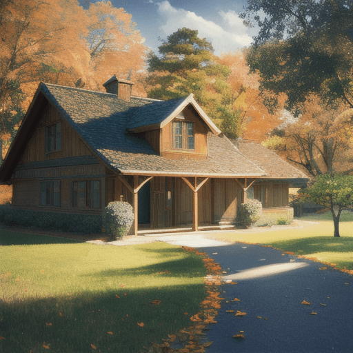AI generated: high quality, extremely detailed CG unity 8k wallpaper,landscape with texture ,House surrounded with...
