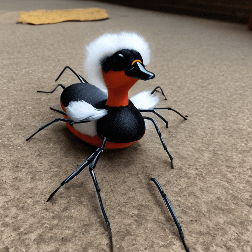 AI generated: spider duck