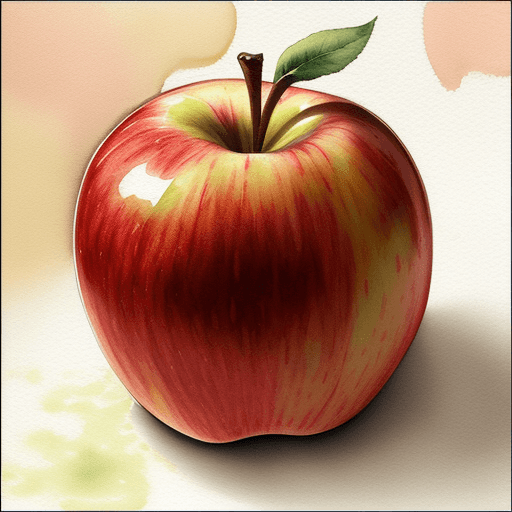 AI generated: Realistic Apple watercolor ----tile