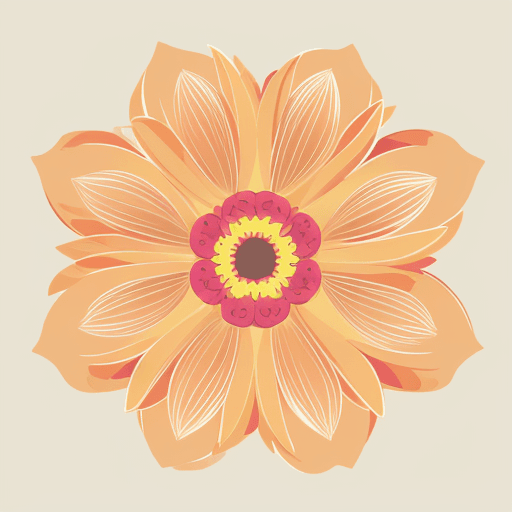AI generated: --iw 2 :: vector art of one colorful flower vector illustration::5, flower::4, colorful::3, illustra...