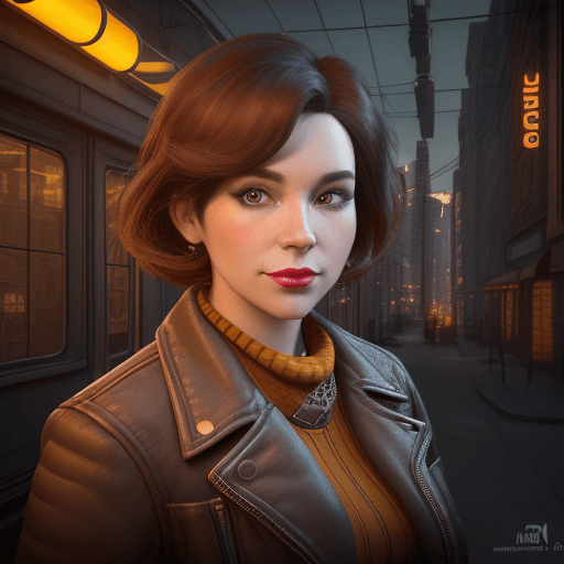 AI generated: Headshot, a person, posing, a camera, vintage design, warm accents, and a vibrant color palette, Dra...