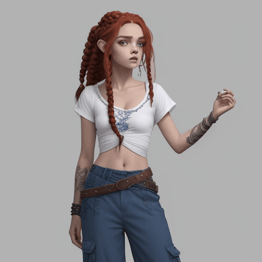 AI generated: un personaje de rol de dragones y mazmorras. es un enano pelirrojo, con barba con trenza y una melen...