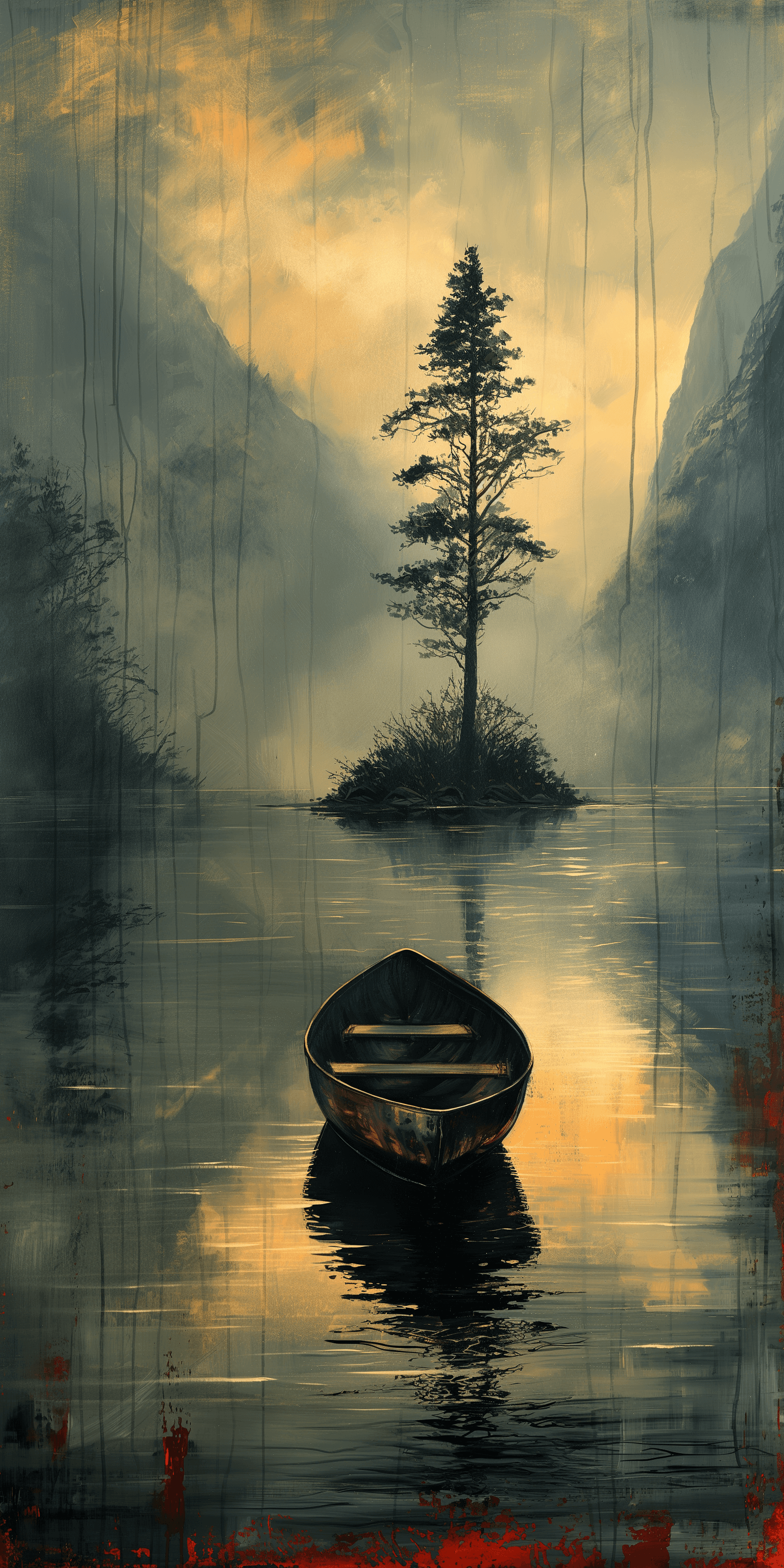 AI generated: solitude --ar 1:2 --stylize 750