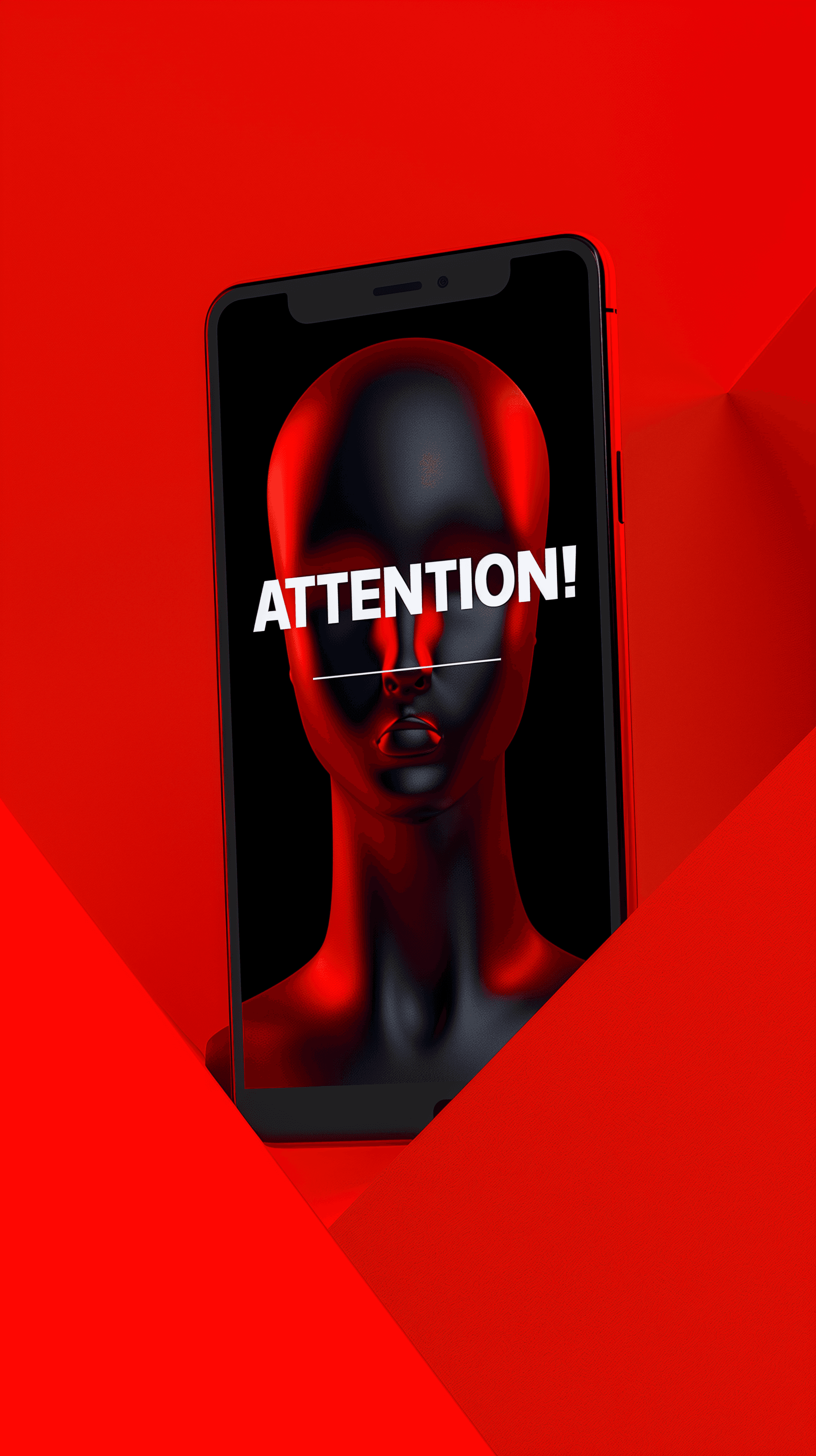AI generated: A high-impact Telegram post with the text "ATTENTION!": the background is a vibrant and intense grad...