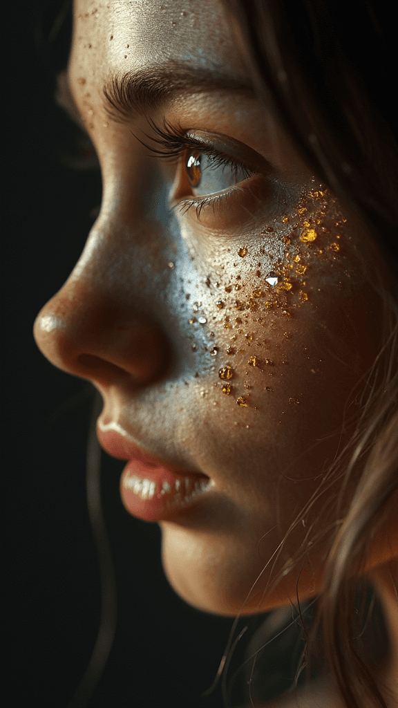 AI generated: Ultra style, close-up portrait photo of a female, mystical texture detail skin, serious eyes, 50mm f...