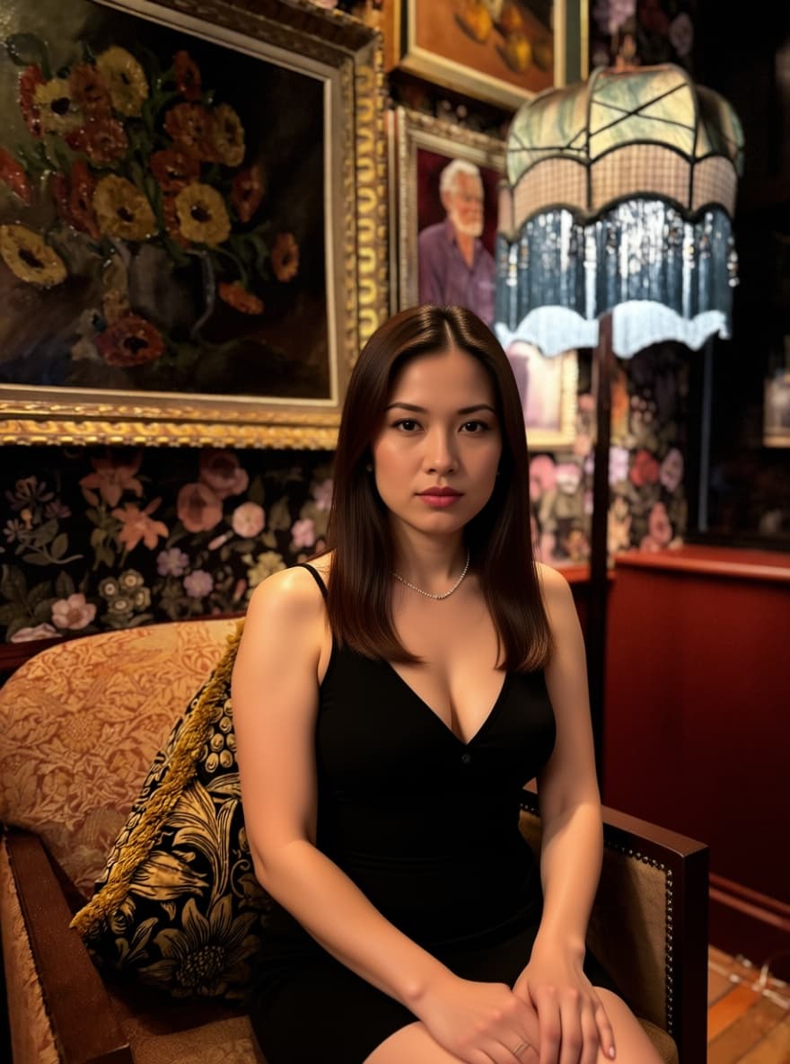 AI generated: beautiful filipina  sat naked 