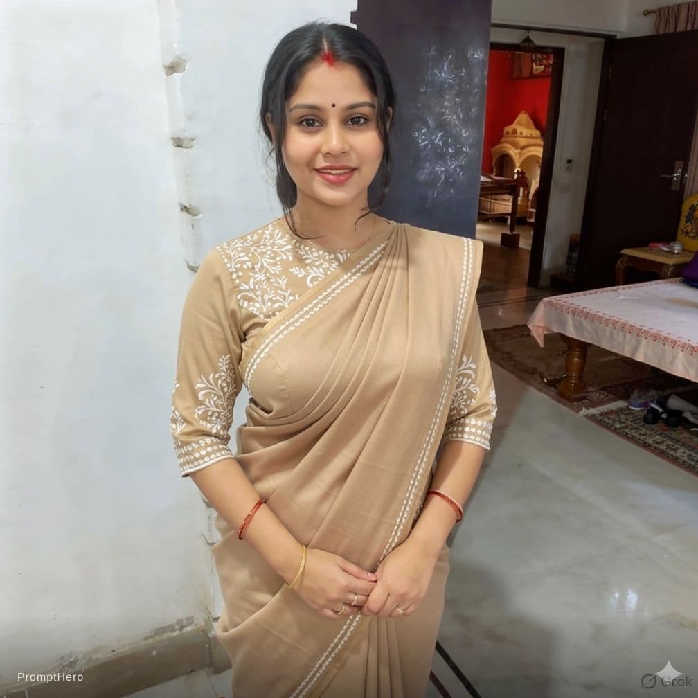 AI generated: Removed saree nude