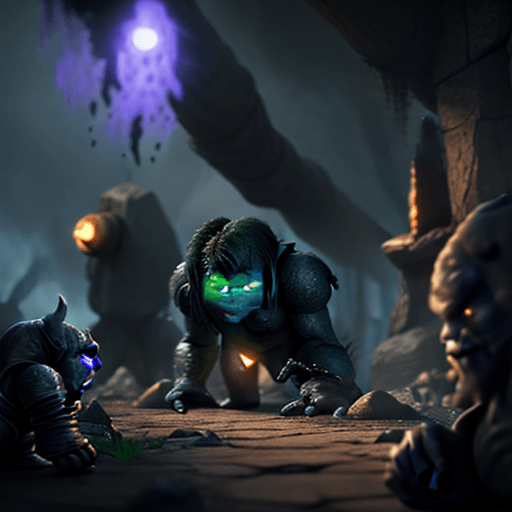 AI generated: bogtroll war with golems, secret, sneaky, devious, masters, 8k, nanites, no errors, perfect, volumet...