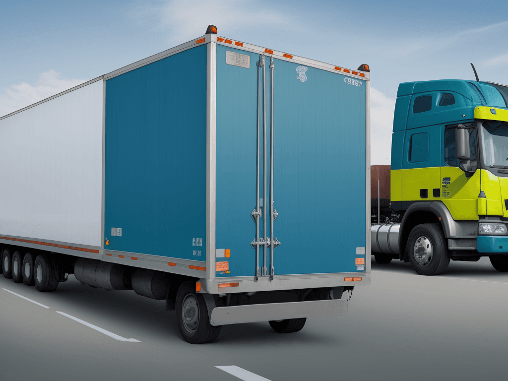 AI generated: group of trucks on transparent background cargo transport truck