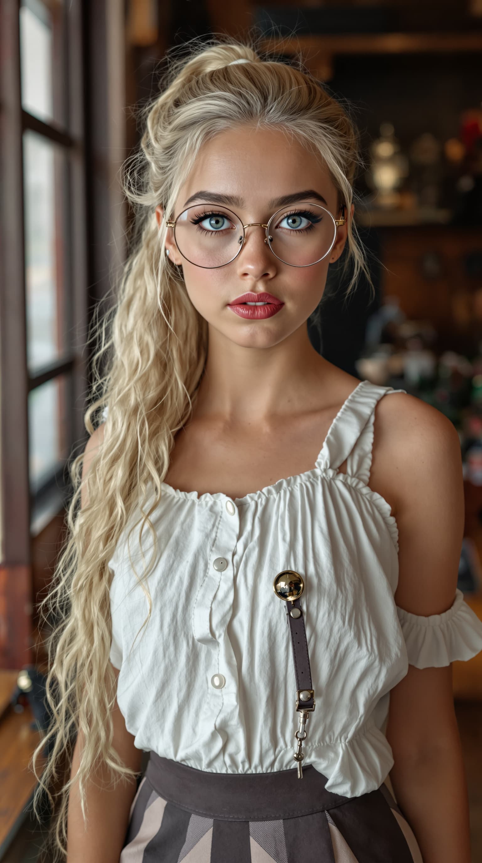 AI generated: A professional photograph captures one of the most beautiful sixth-grade girl in the world, Freya Al...