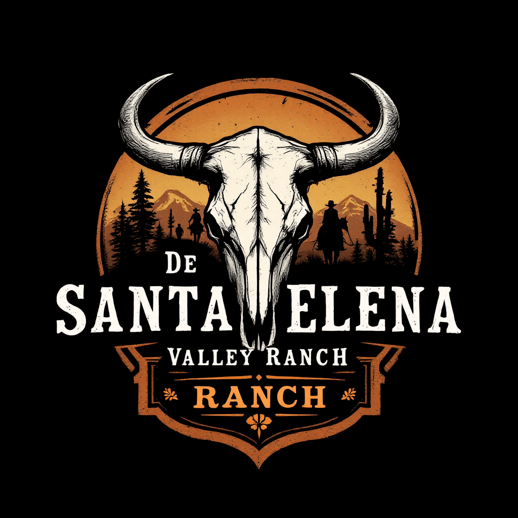 AI generated: "Valle de Santa Elena ranch"
"Design a rustic logo for a cattle ranch named 'Santa Elena Valley Ranc...