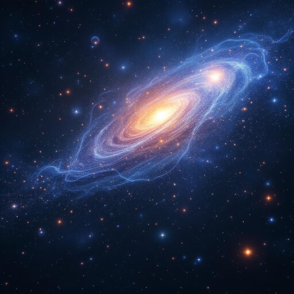 AI generated: A depiction of a single molecule progressing into a cosmic being