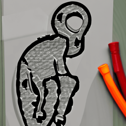 AI generated:  realistic line drawing of dinosaur to be used by kids in a coloring book.  black and white only