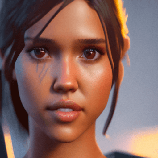 AI generated: young jessica alba , unreal engine, octane render, depth of field, 8k uhd, raytracing, cinematic lig...